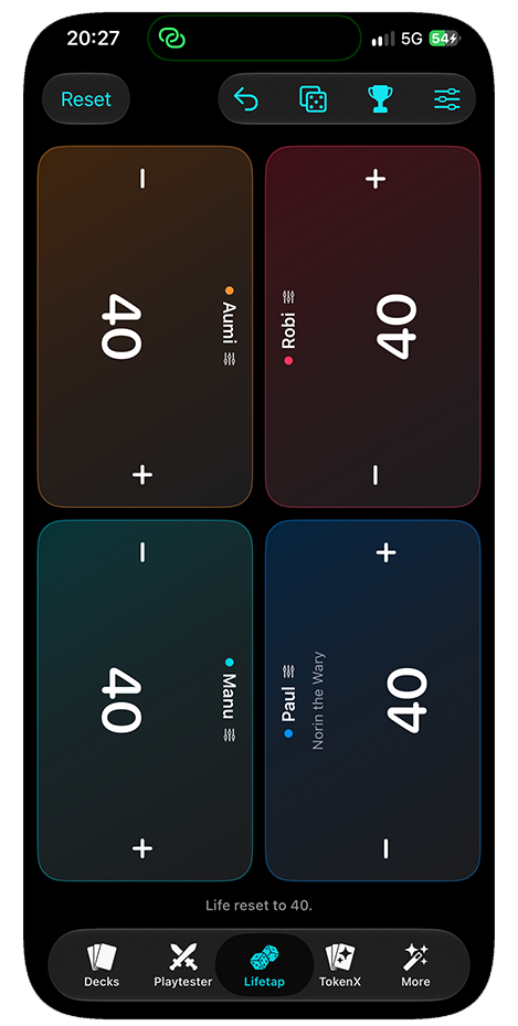 MoxBox: Multiplayer life counter